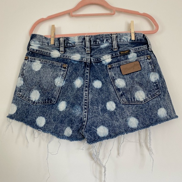 Polka Dot Denim Shorts Urban Outfitters - Picture 2 of 5